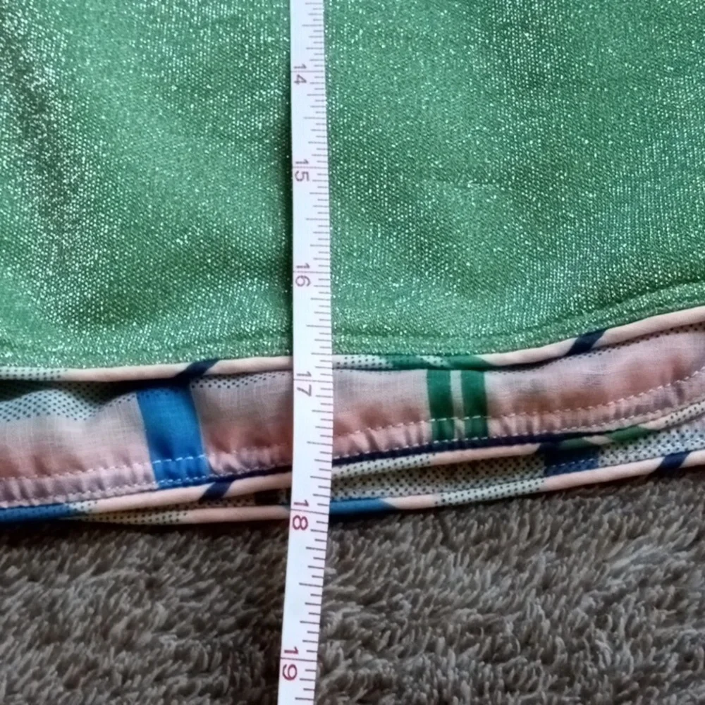 Buru pink plaid and green Lurex reversible tennis skirt - Picture 10 of 11